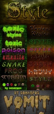 Sonarpos Text styles for Photoshop pack #2
