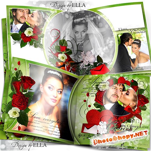 Свадебно-романтический набор-фотокнига,календарь на 2013 год и обложки на диск-Love Story