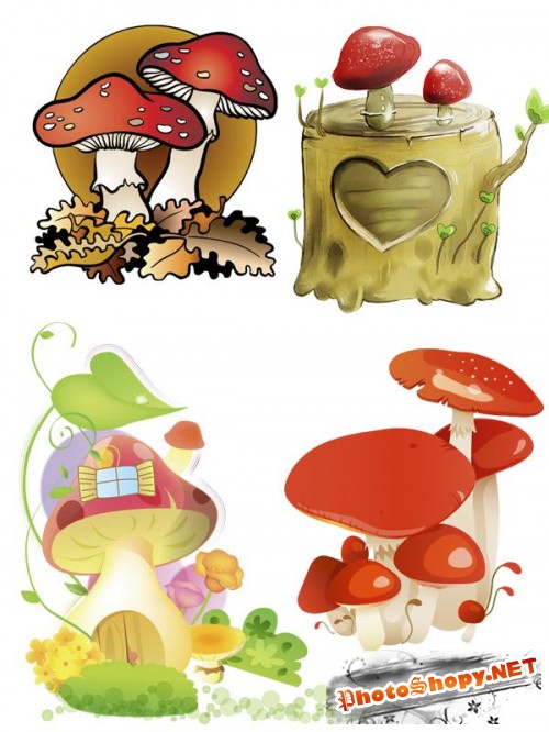 Рисунки грибов