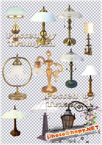 Клипарт  - Красивые лампы, светильники, бра