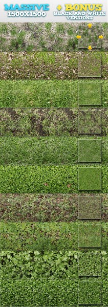 10 Tileable Grass Patterns + BONUSES