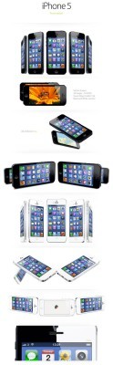 iPhone 5 Mockups 18 PSD Templates