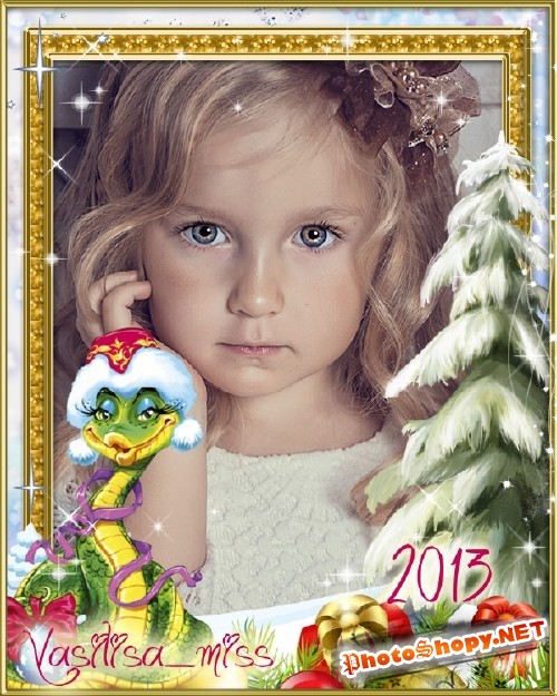 Новогодняя рамка в год змеи 2013 – Новый год Змеи