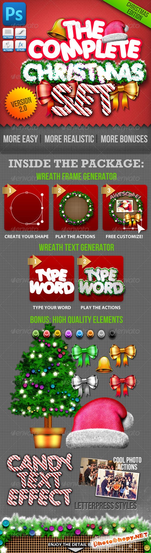 GraphicRiver - Christmas Generator Set: Actions and Text Styles 802625