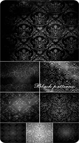 Набор превосходных черных текстур с узорами