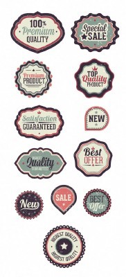 Vintage Badges Set 1