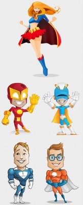Superhero Characters PSD