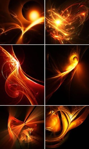 Коллекция огненных абстрактных фонов