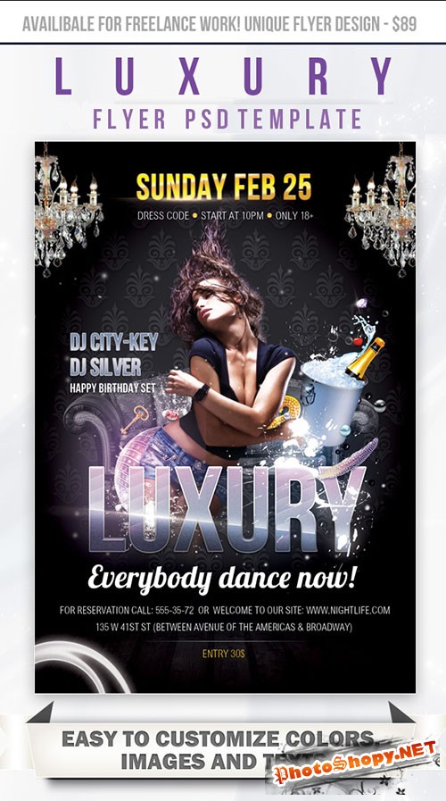 Luxury Party Flyer/Poster PSD Template
