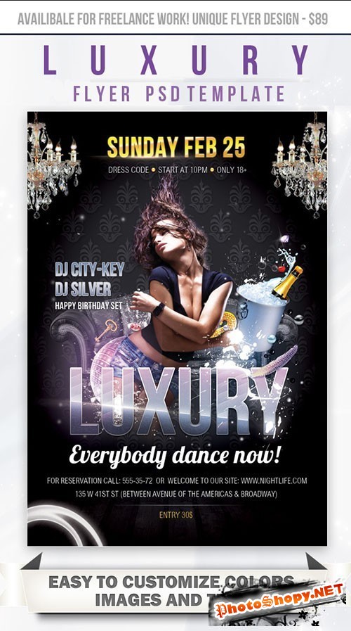 Luxury Party Flyer/Poster PSD Template REUPLOAD