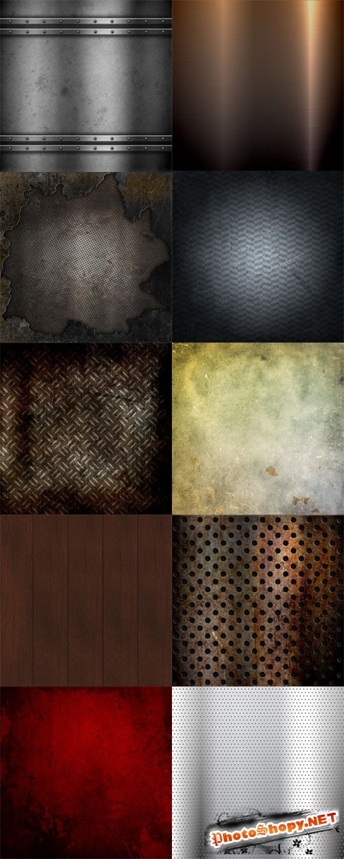10 Rusty and Grunge Metalic Backgrounds