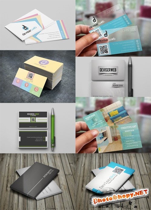 8 Modern and Creative Business Cards PSD