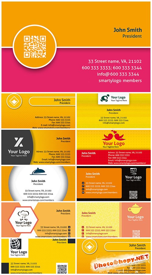 Colored Premium Business Cards PSD Templates Vol.1