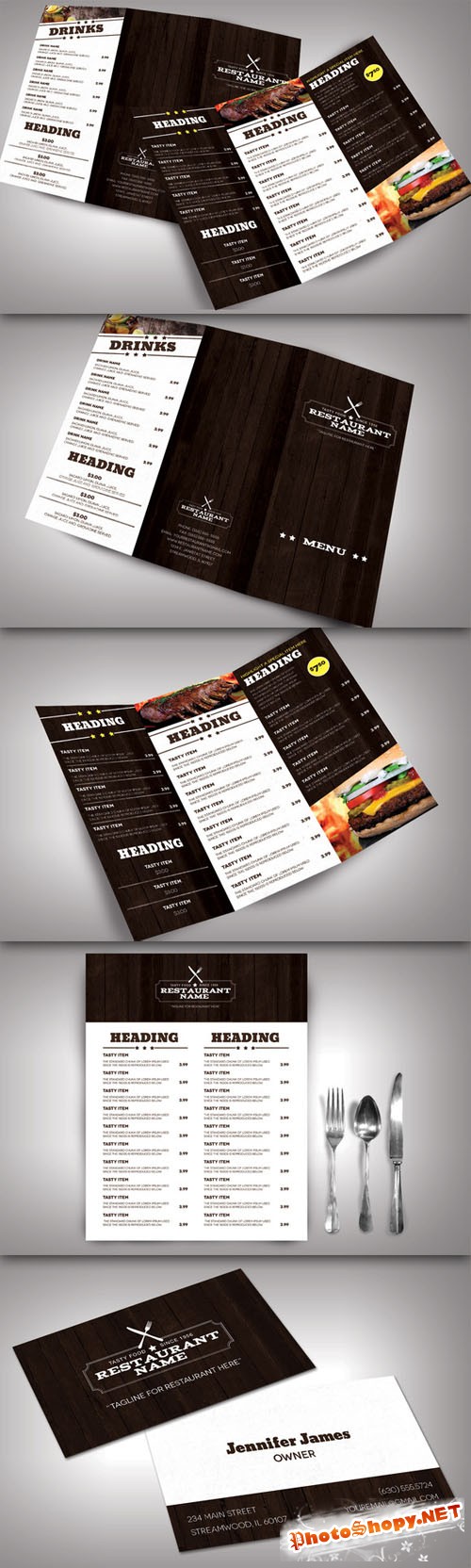 CreativeMarket - Modern Restaurant Menu Package