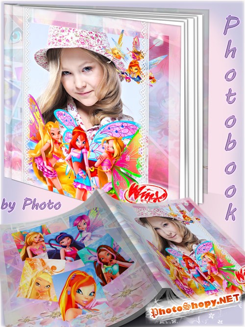 Детская фотокнига для девочек с героинями м/с Winx