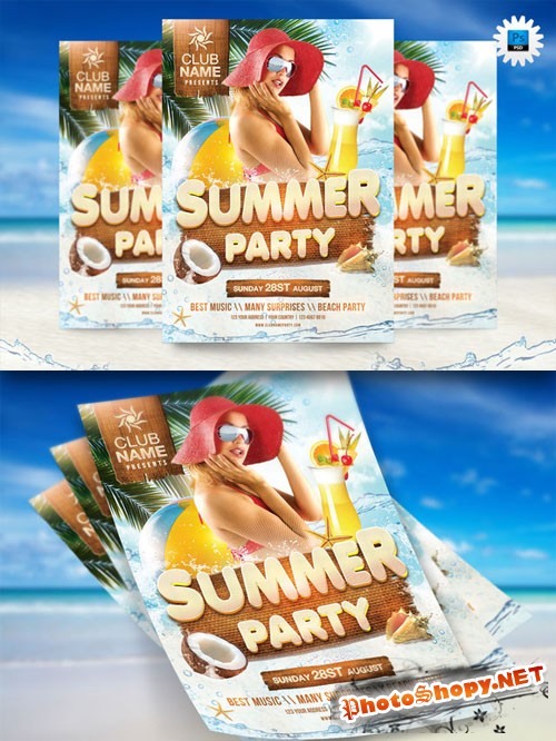 CreativeMarket - Summer Party Flyer Template