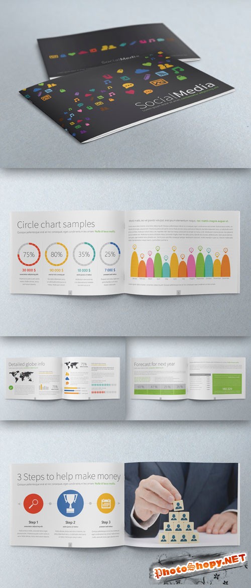CreativeMarket - Social Media Diagnostic A4 Brochure