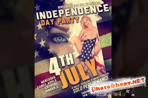 CreativeMarket - Independence Day Poster - PSD Flyer Template