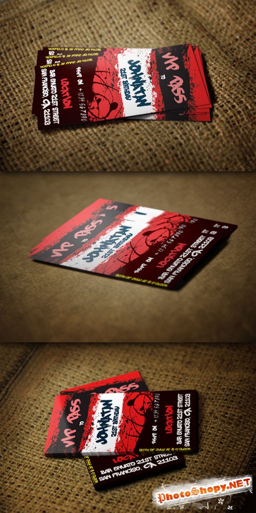 CreativeMarket - Colorful VIP Pass Card Template
