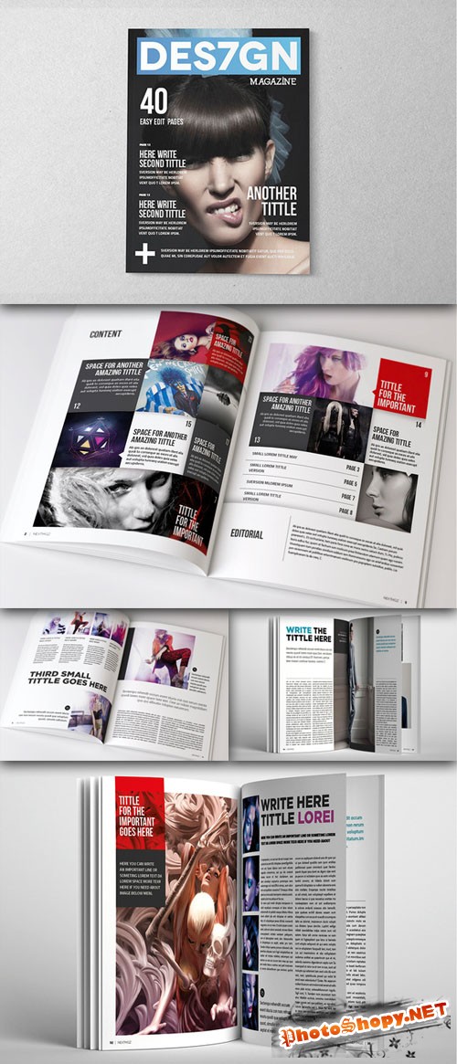 CreativeMarket - Des7gn Mgz 13706 - Multipurpose Magazine Template