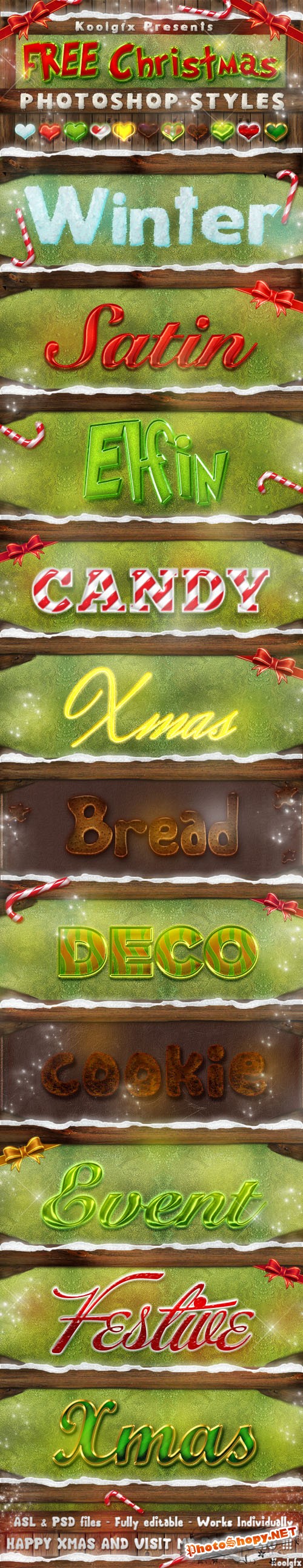 Merry Christmas Text Effect Photoshop Styles