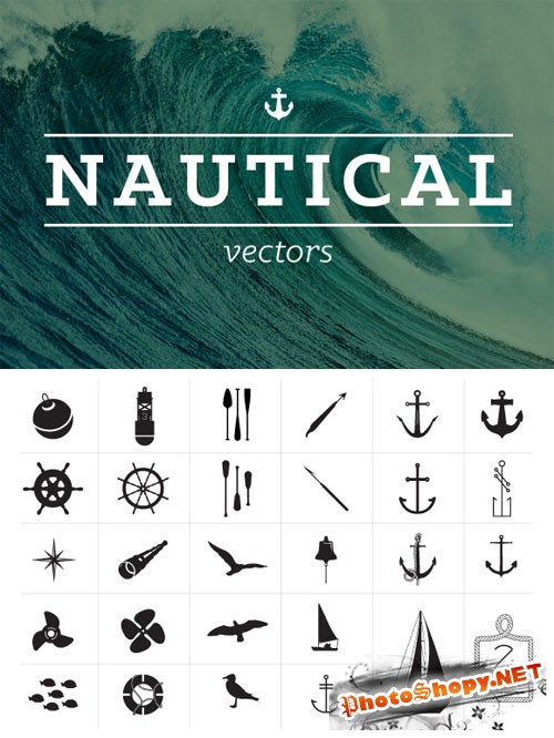 CreativeMarket - Nautical Vector Pack 29564