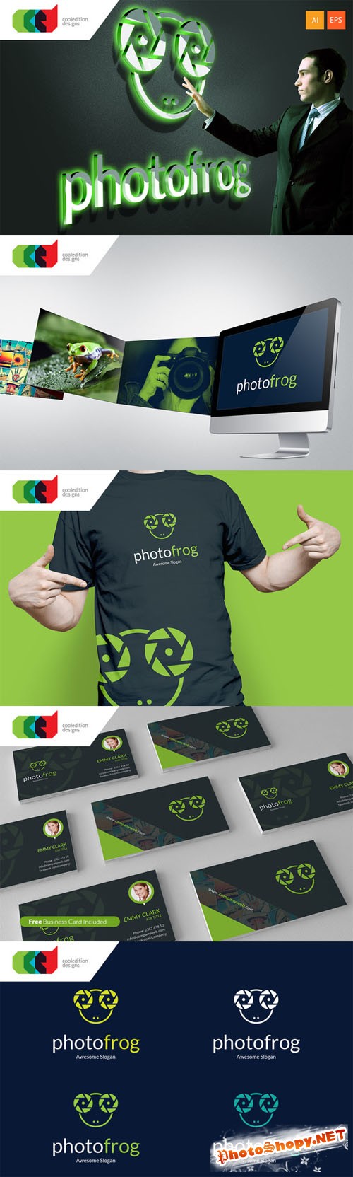 Photo Frog - Logo Template plus Business Card