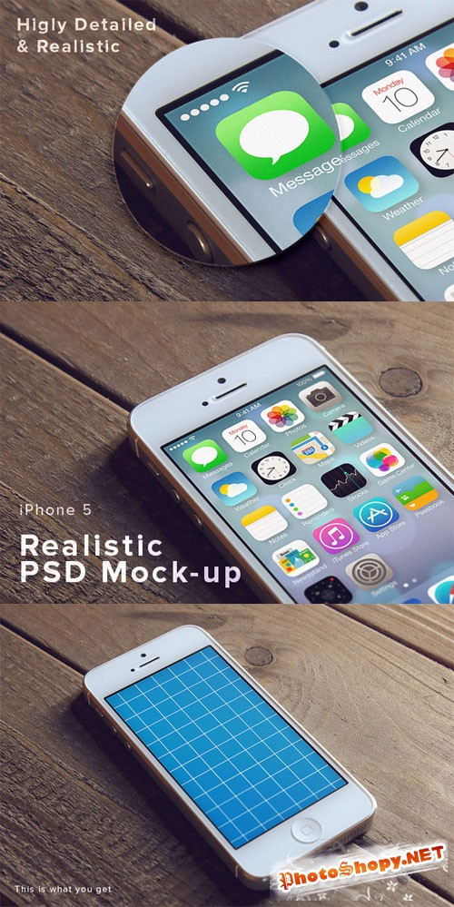 Mockup Template - iPhone 5 PSD