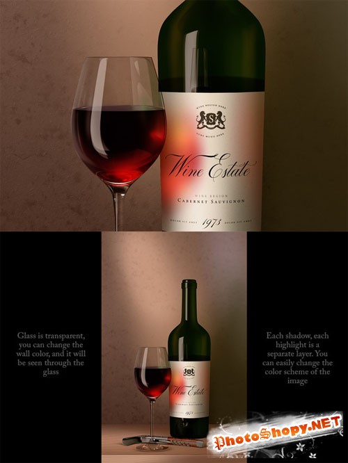 CreativeMarket - Bottle and Glass Mock-up Dutch Style