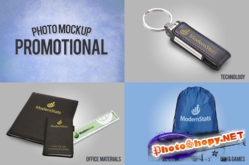CreativeMarket - Promotional Products Photo Mockup