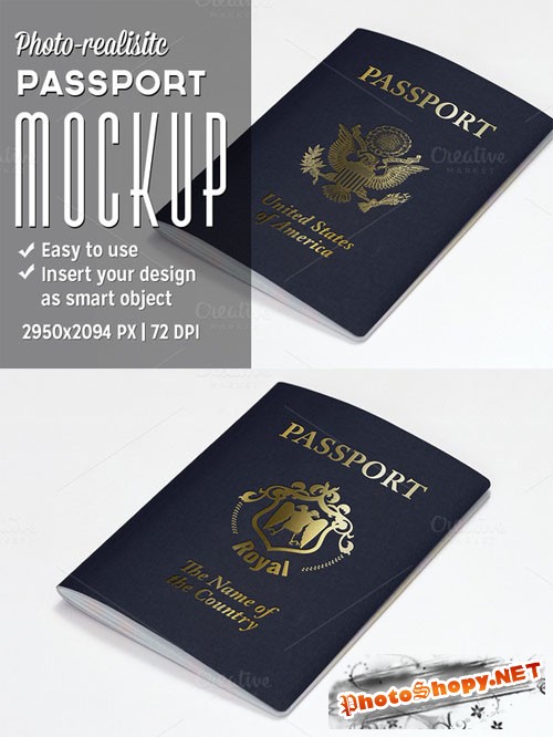 CreativeMarket - Passport Mockup