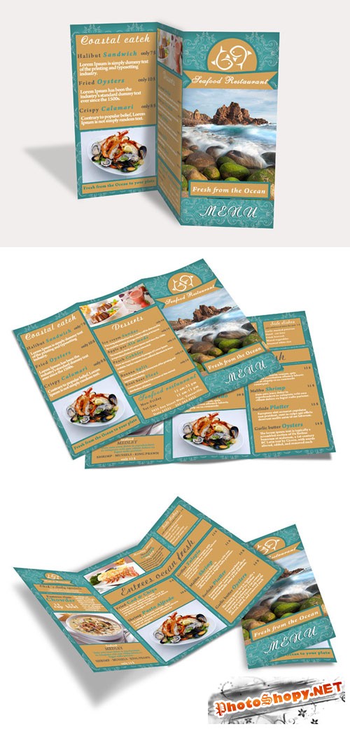 CreativeMarket - Sea Food Brochure