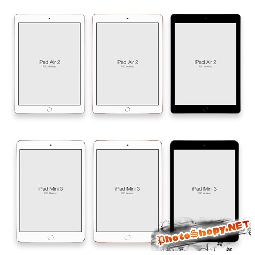 iPad Air and iPad Mini Mock ups PSD