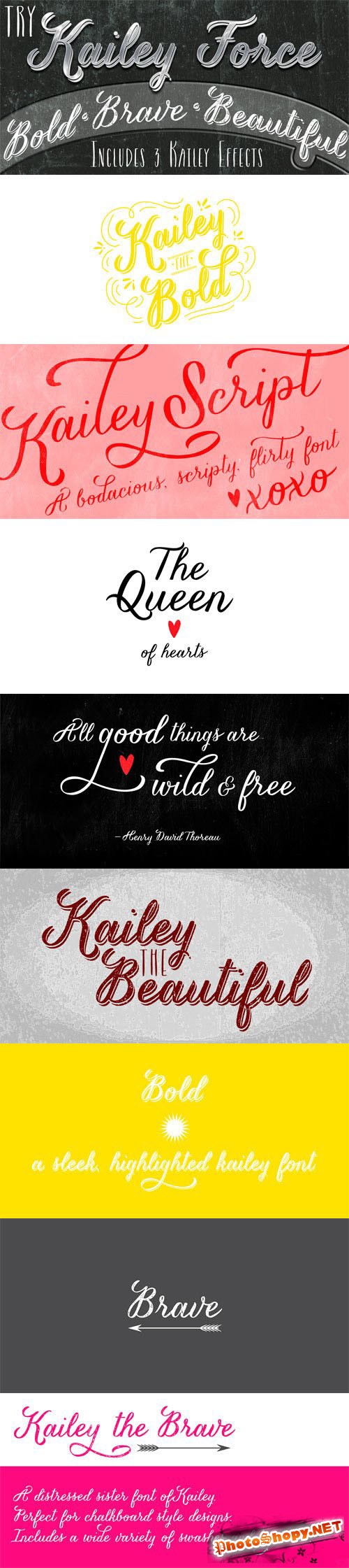 Kailey Force & Kailey Font Family