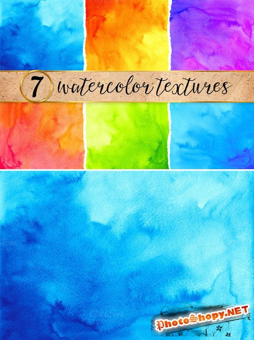 CreativeMarket - 7 bright watercolor backgrounds