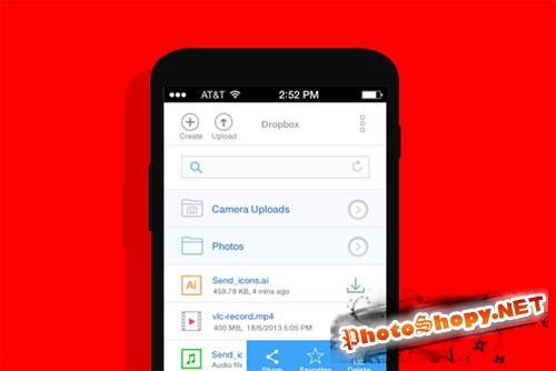 Dropbox Mobile UI - Creativemarket 87591
