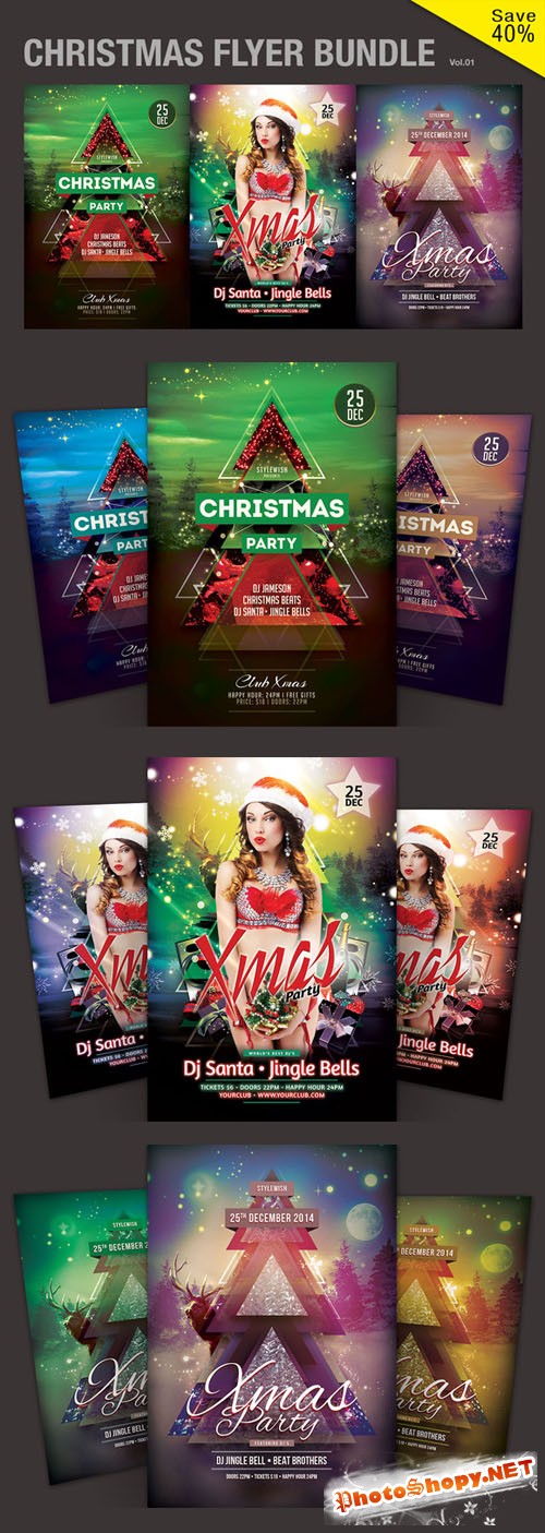 Christmas Flyer Bundle Vo - Creativemarket 110474