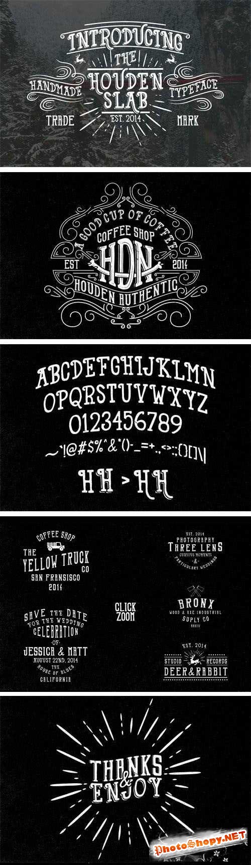 Houden and HDN Typeface Font