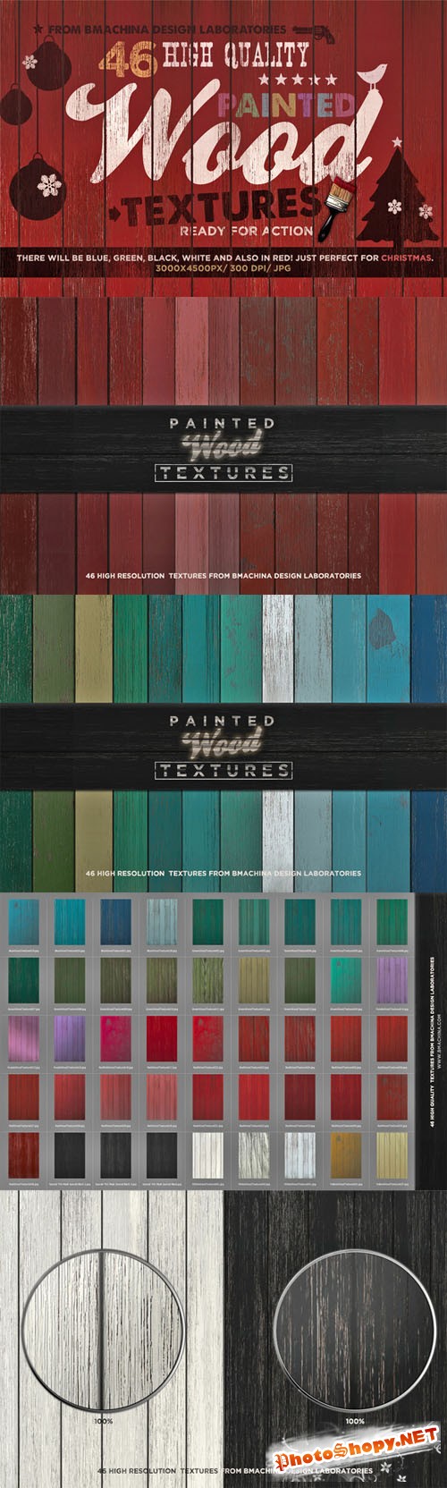 Painted Wood Textures - Creativemarket 128781