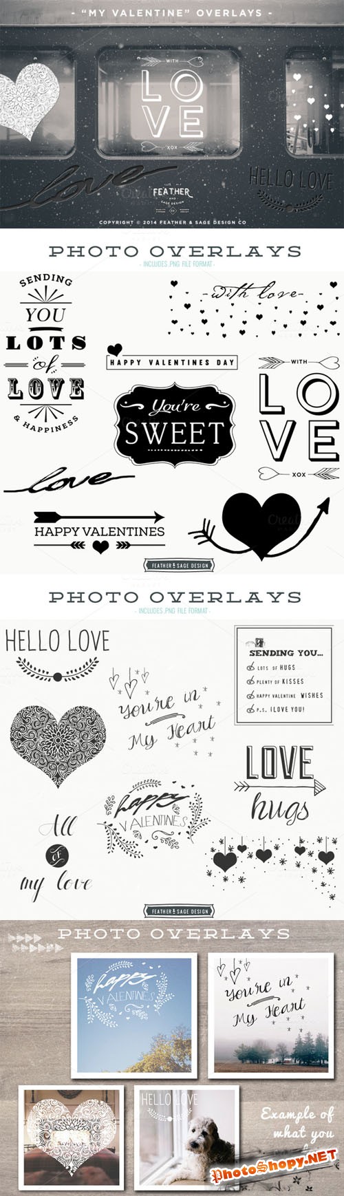 My Valentine Overlay Set - Creativemarket 144194
