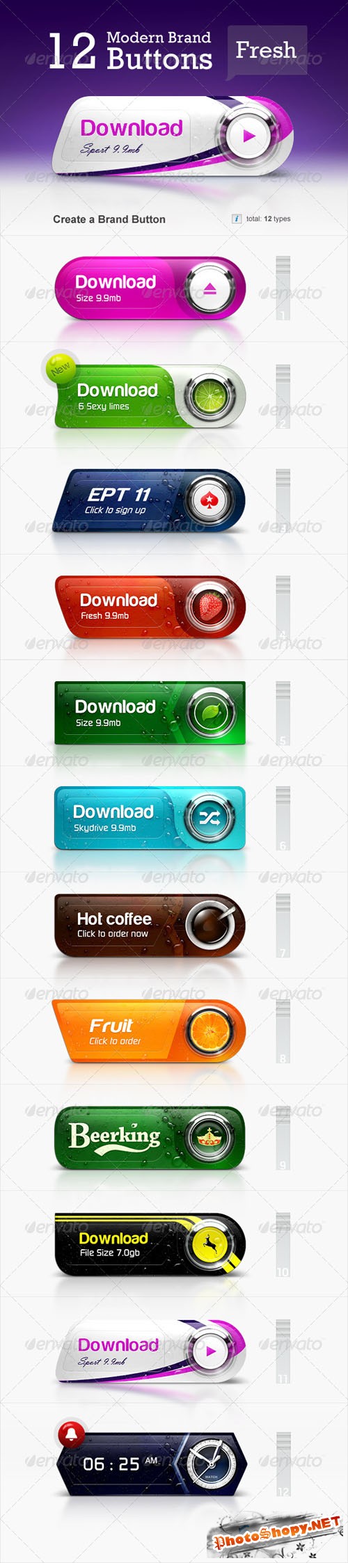 GraphicRiver Brand Buttons 4443375