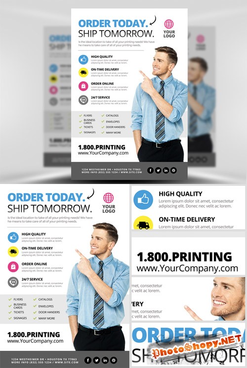 Printing Services Flyer Template 2