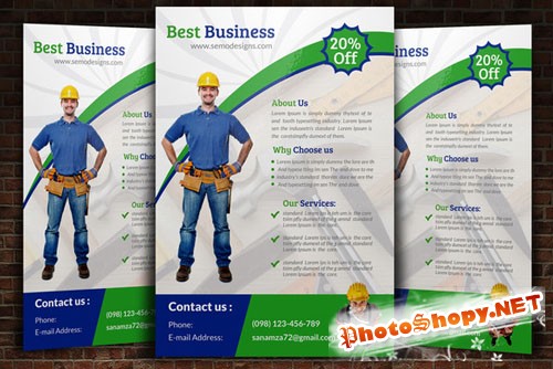 Handyman & Plumber Services Flyer - Creativemarket 225073