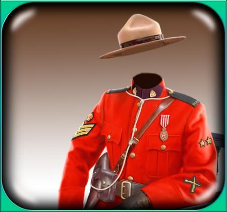 Фотошаблон для фото - Канадский офицер