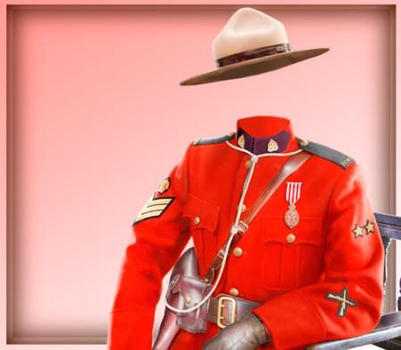 Шаблон для фотошопа - Канадский офицер