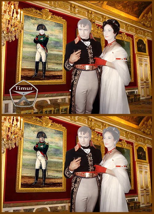 Парный шаблон для фотошопа - Наполеон и Жозефина
