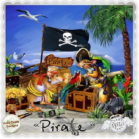 Пираты на корабле - скрап комплект