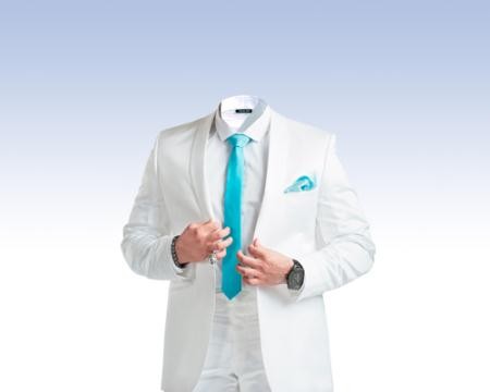 Фотошаблон - Мужчина в белом костюме