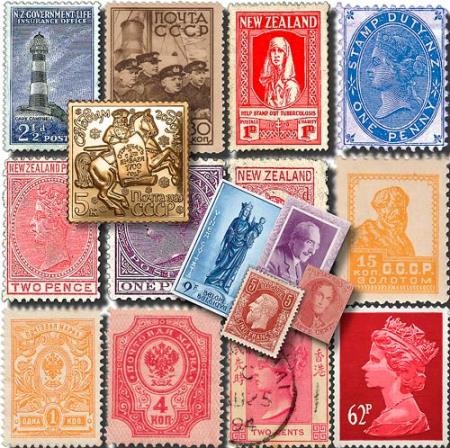 Прозрачные png - Почтовые марки