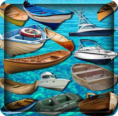 Png клипарты - Моторные и весельные лодки